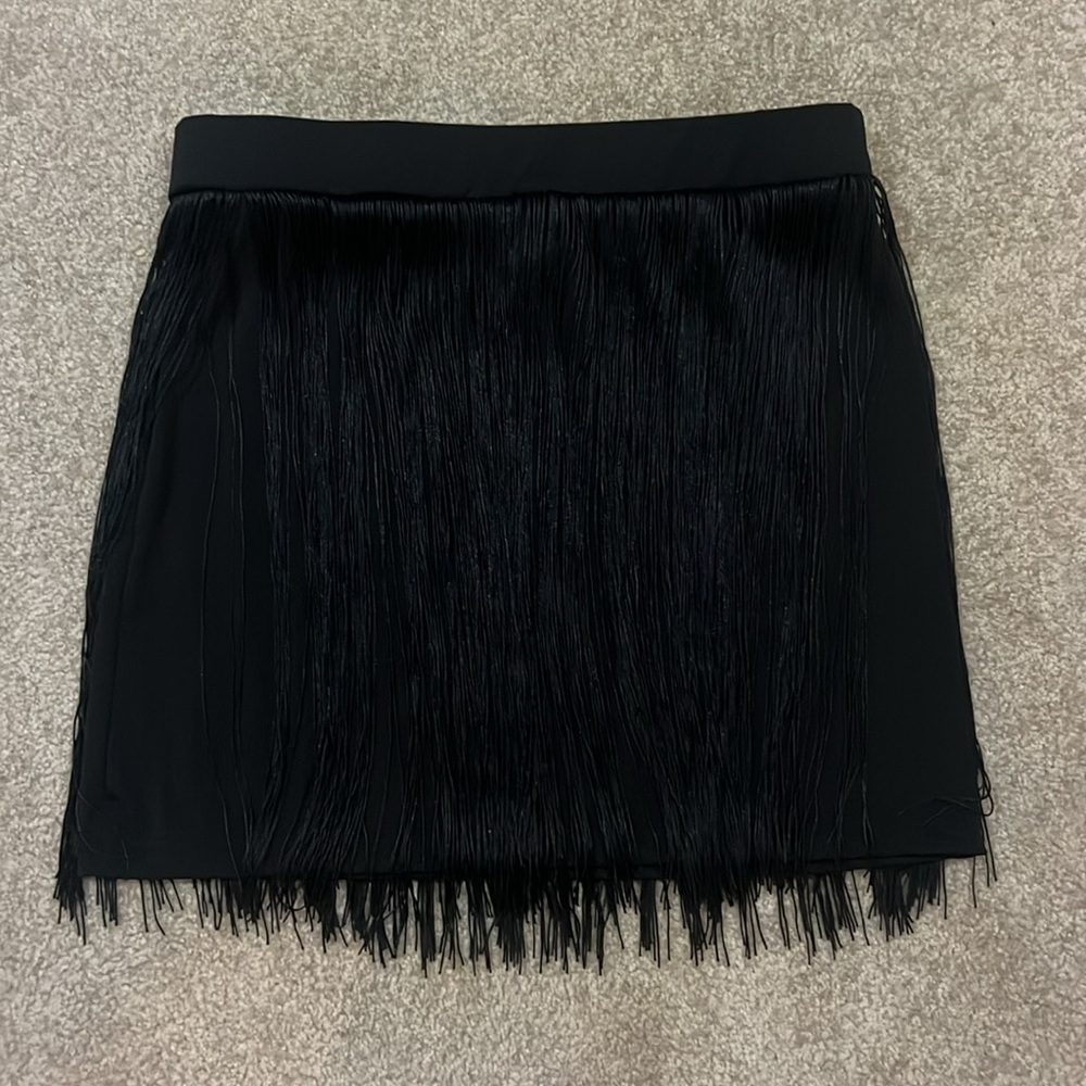 SHEIN Black Fringe Skirt - Picture 3 of 3